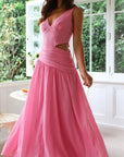 Robe Maxi Femme Sans Manches à Découpes en Coton – Coupe Fluide Ajustée Col V