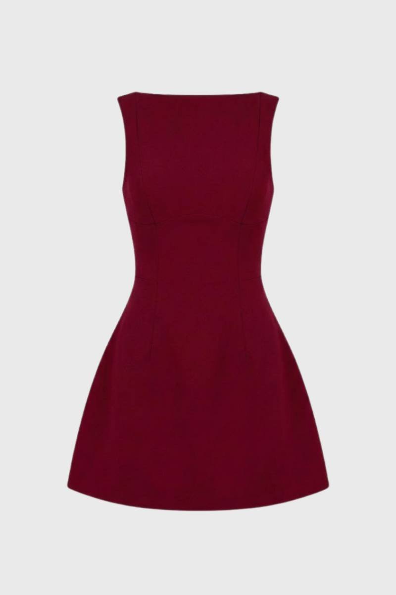 Robe Mini Femme en tissu léger, dos nu, coupe moulante – Menvelo