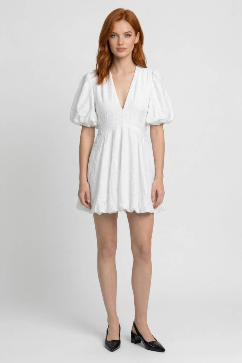 Robe Mini Femme en tissu léger, col V, coupe confortable – Menvelo