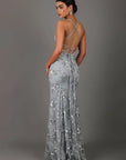 Robe Maxi Femme à Sequins – Élégance Dos Nu Sculptante