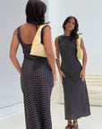 Robe Midi Femme Sans Manches à Pois – Encolure Ronde Silhouette Fluide