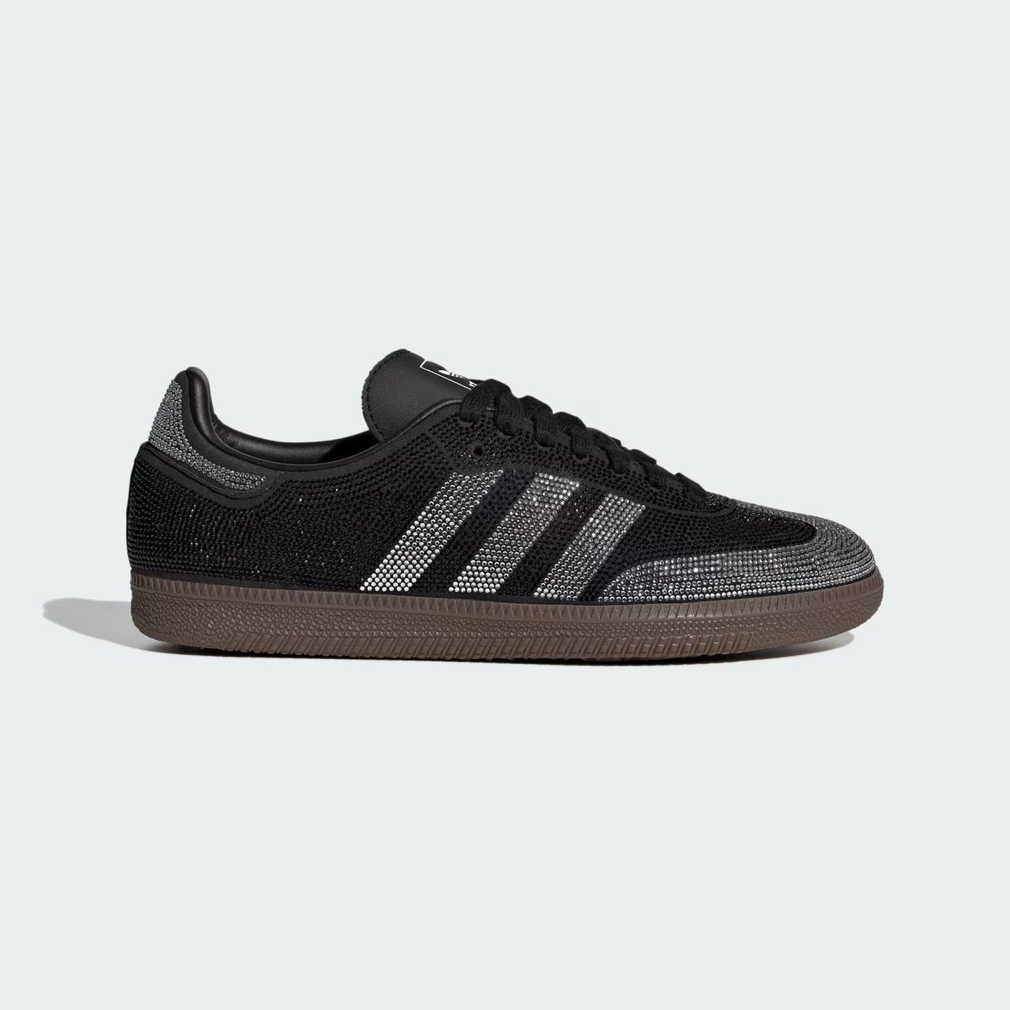 Sneakers basses Adidas Samba OG rhinestone black silver swarovski unisexe