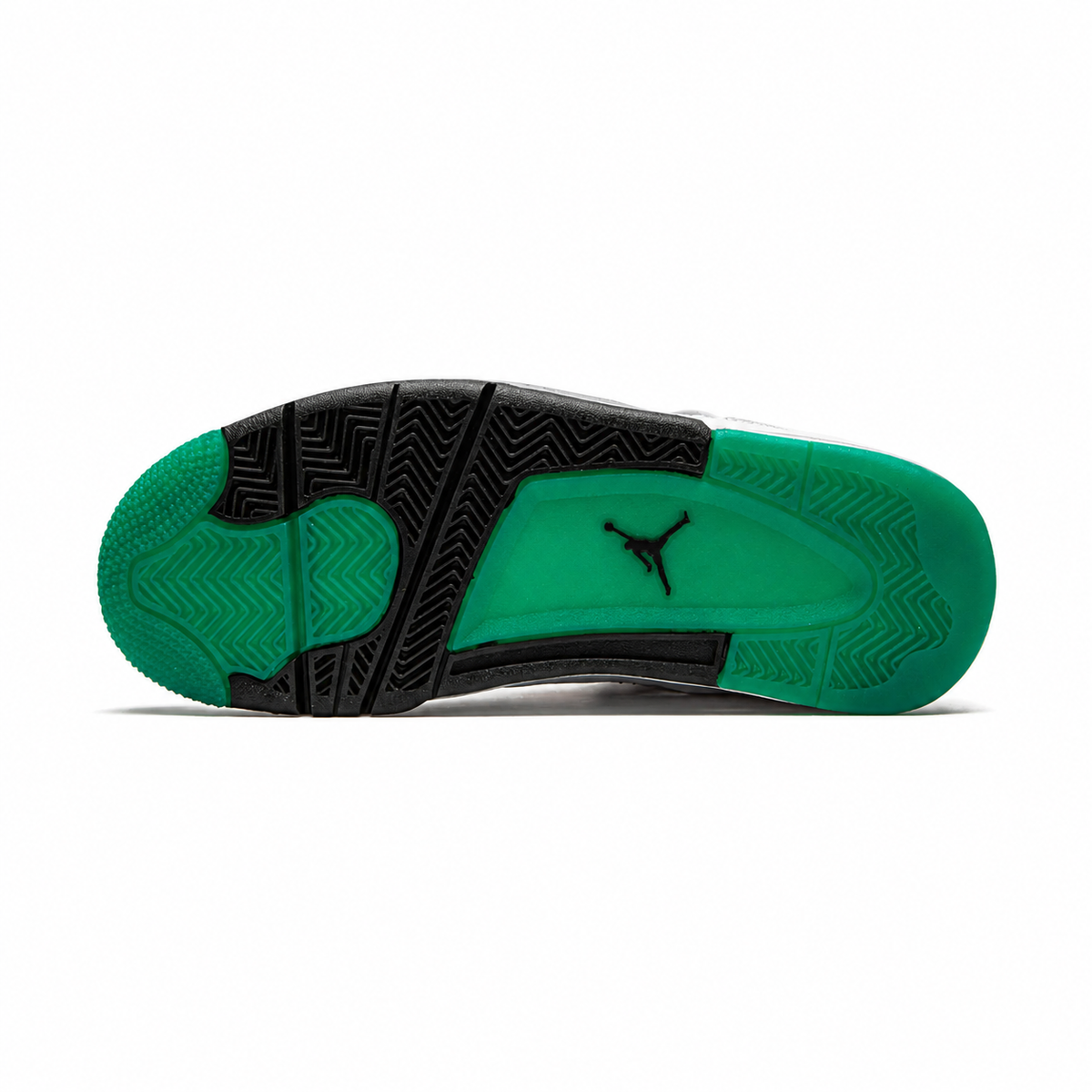Air Jordan 4 Lucid Green Rasta baskets homme et femme en cuir vert, vue arrière