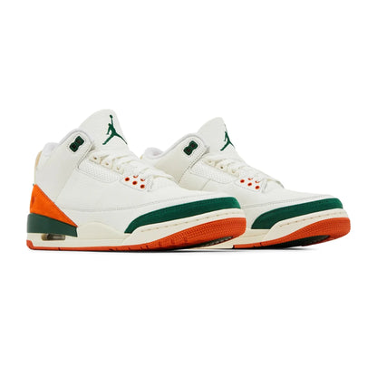Air Jordan 3 SoleFly Miami baskets homme et femme en cuir bleu, vue de face