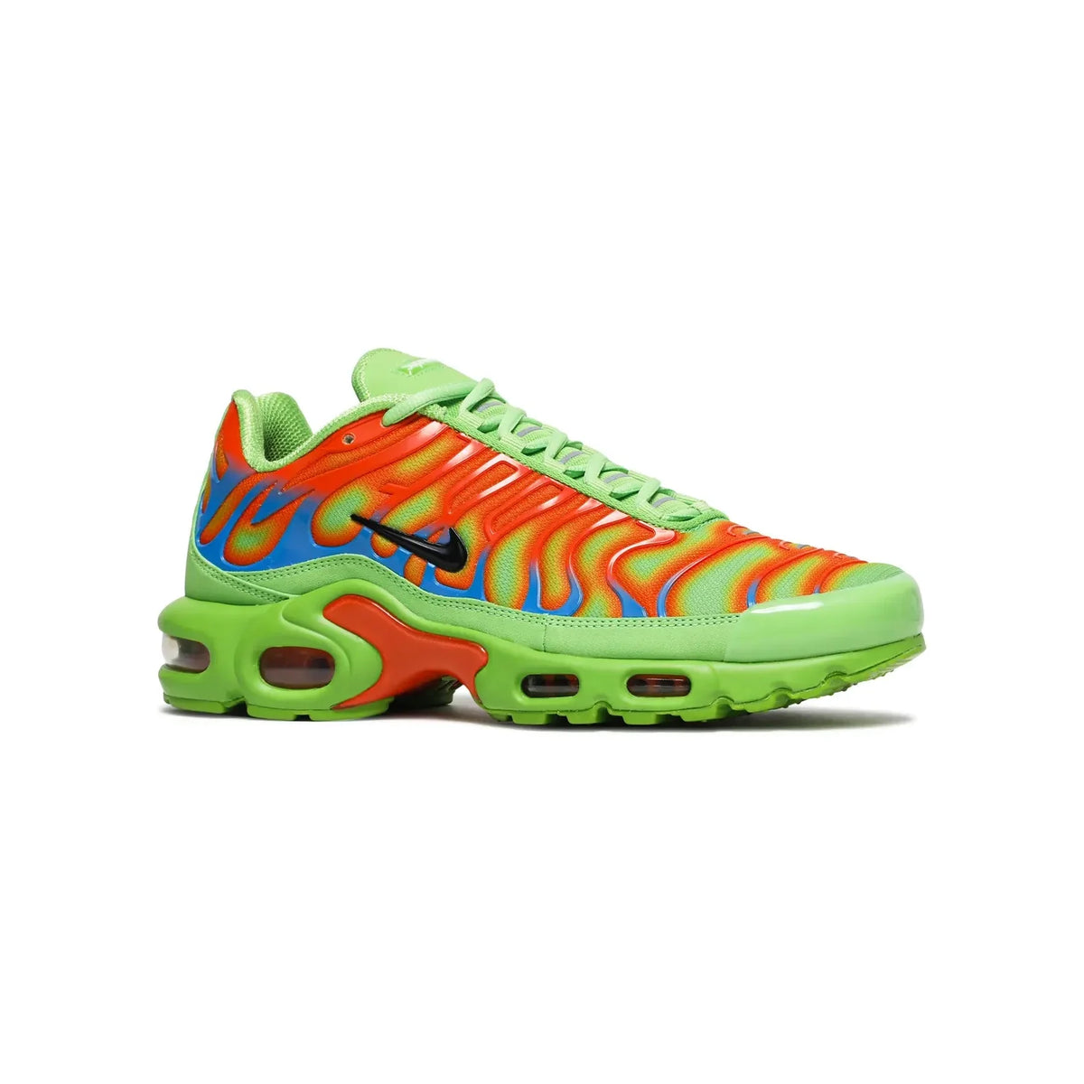 Nike Air Max Plus TN x Supreme Mean Green baskets homme et femme en mesh et TPU vert, vue de face