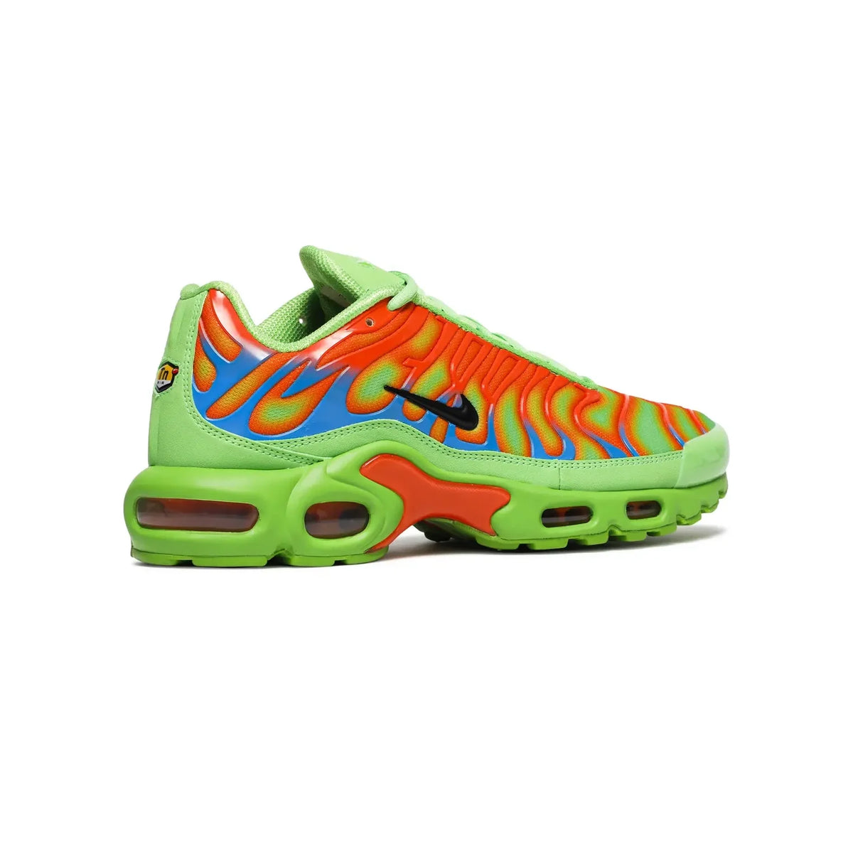Nike Air Max Plus TN x Supreme Mean Green baskets homme et femme en mesh et TPU vert, détail semelle
