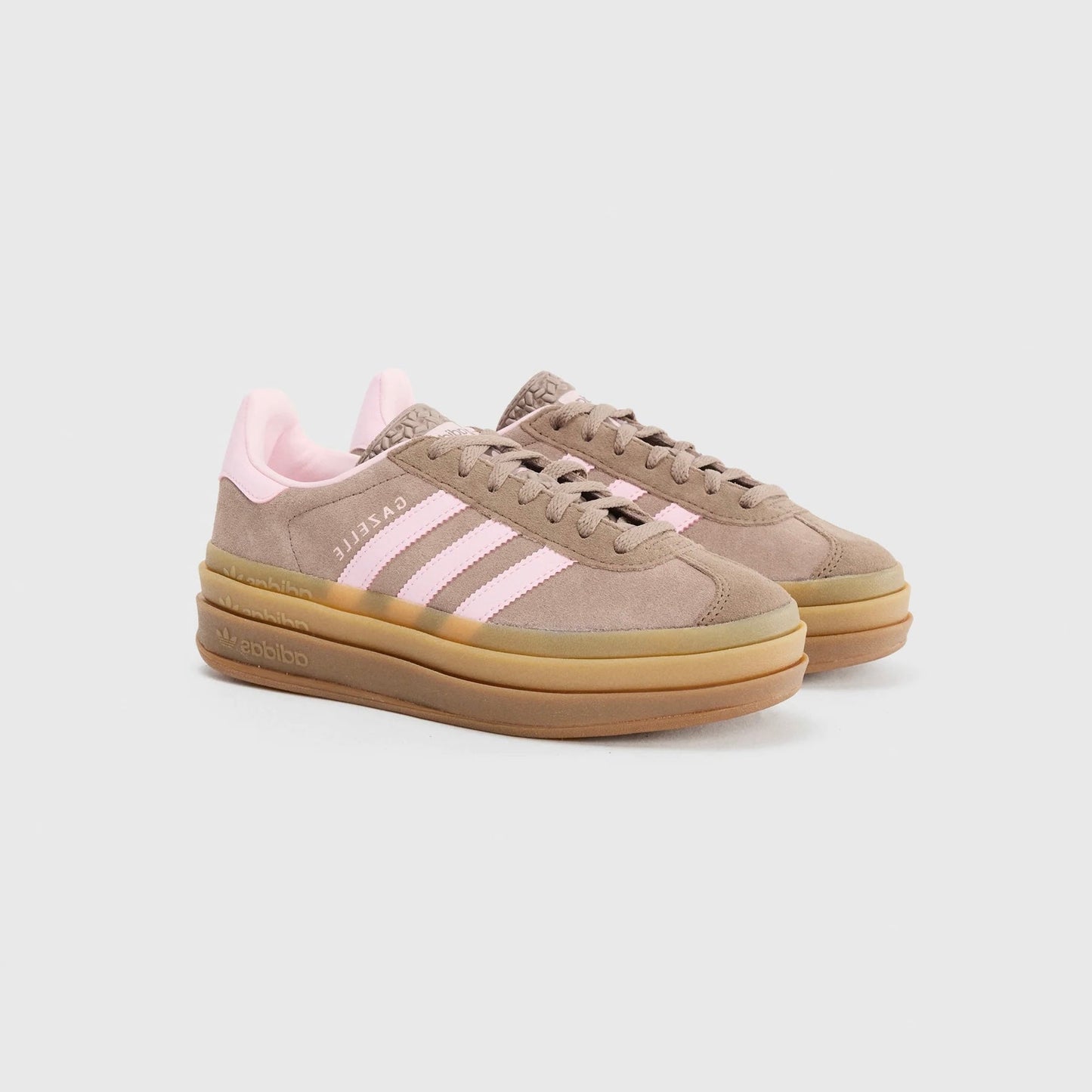 Sneakers basses Adidas Gazelle Bold trace brown clear pink femme