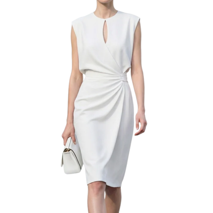 Robe Cocktail Femme – Silhouette Drapée & Taille Froncée