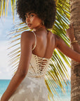 Robe longue à fines bretelles femme – coupe ajustée ourlet évasé
