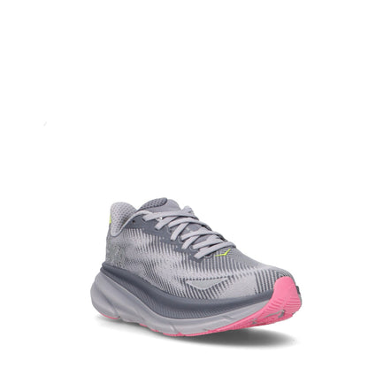 HOKA Clifton 9 GTX Grey Skies Foggy Grey Femme Chaussures Running Gore-Tex