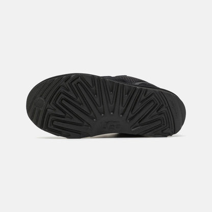 UGG Lowmel Black baskets homme et femme en daim et textile recyclé noir, détail intérieur