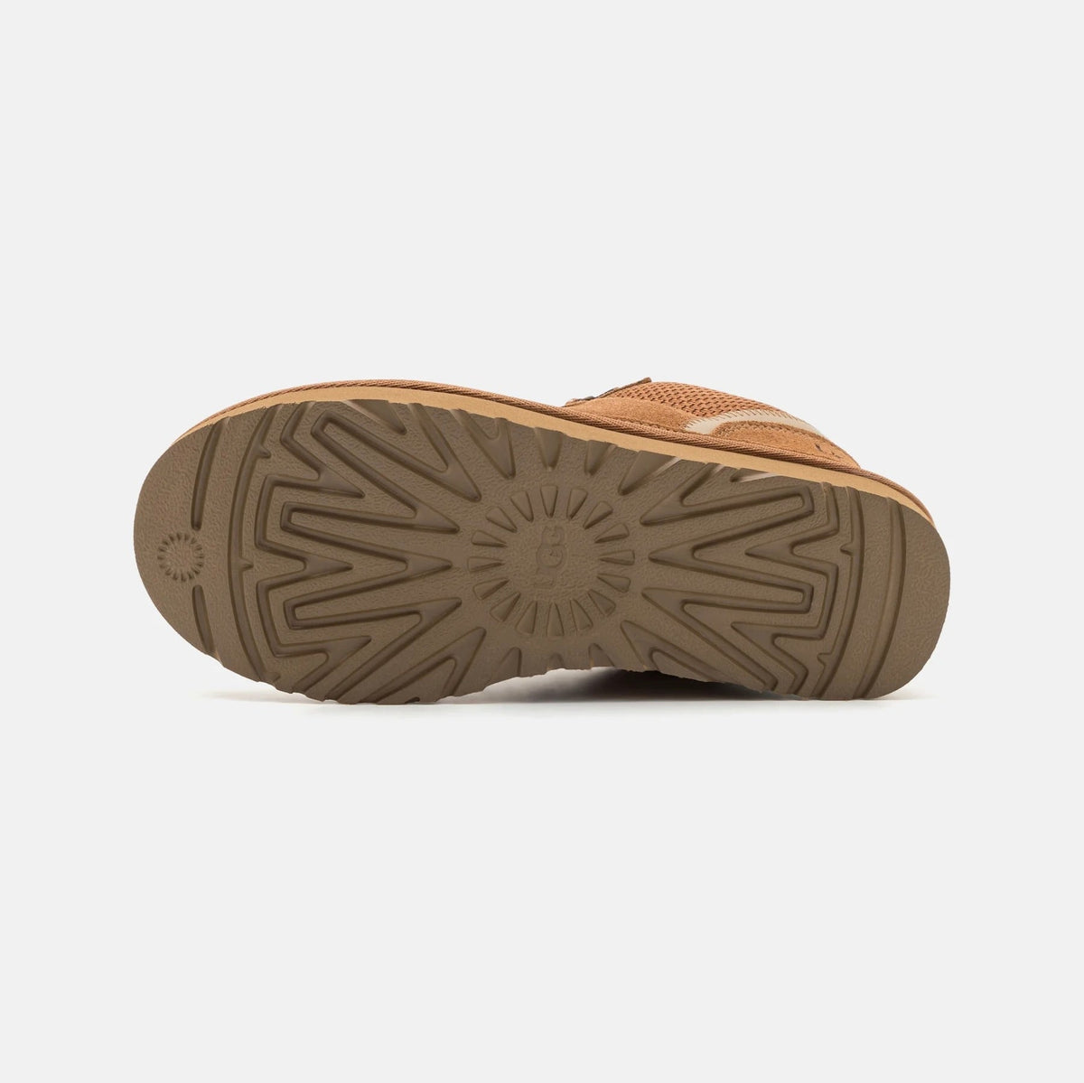 UGG Lowmel Chestnut baskets homme et femme en daim et textile recyclé marron chestnut, vue arrière