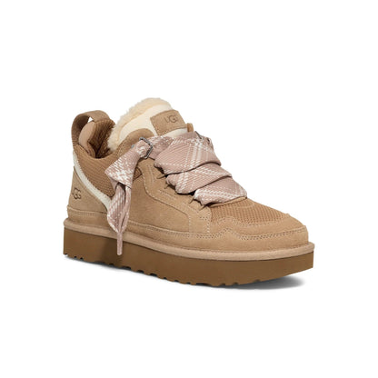 UGG Lowmel Sand baskets femme en daim et textile recyclé beige sable, détail semelle