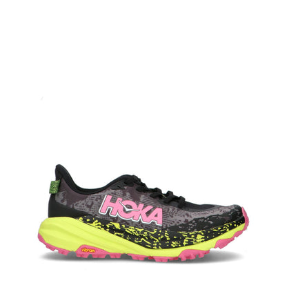 HOKA Speedgoat 6 Black Neon Hoka Citrus Femme Chaussures Trail Running Vibram Megagrip