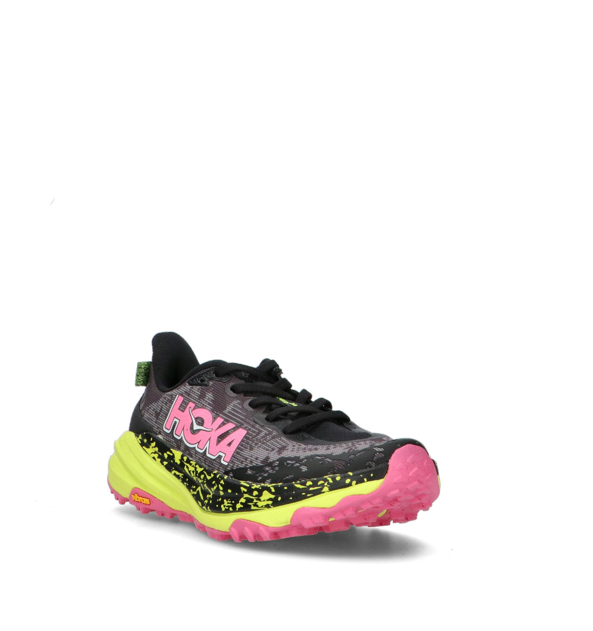 HOKA Speedgoat 6 Black Neon Hoka Citrus Femme Chaussures Trail Running Vibram Megagrip