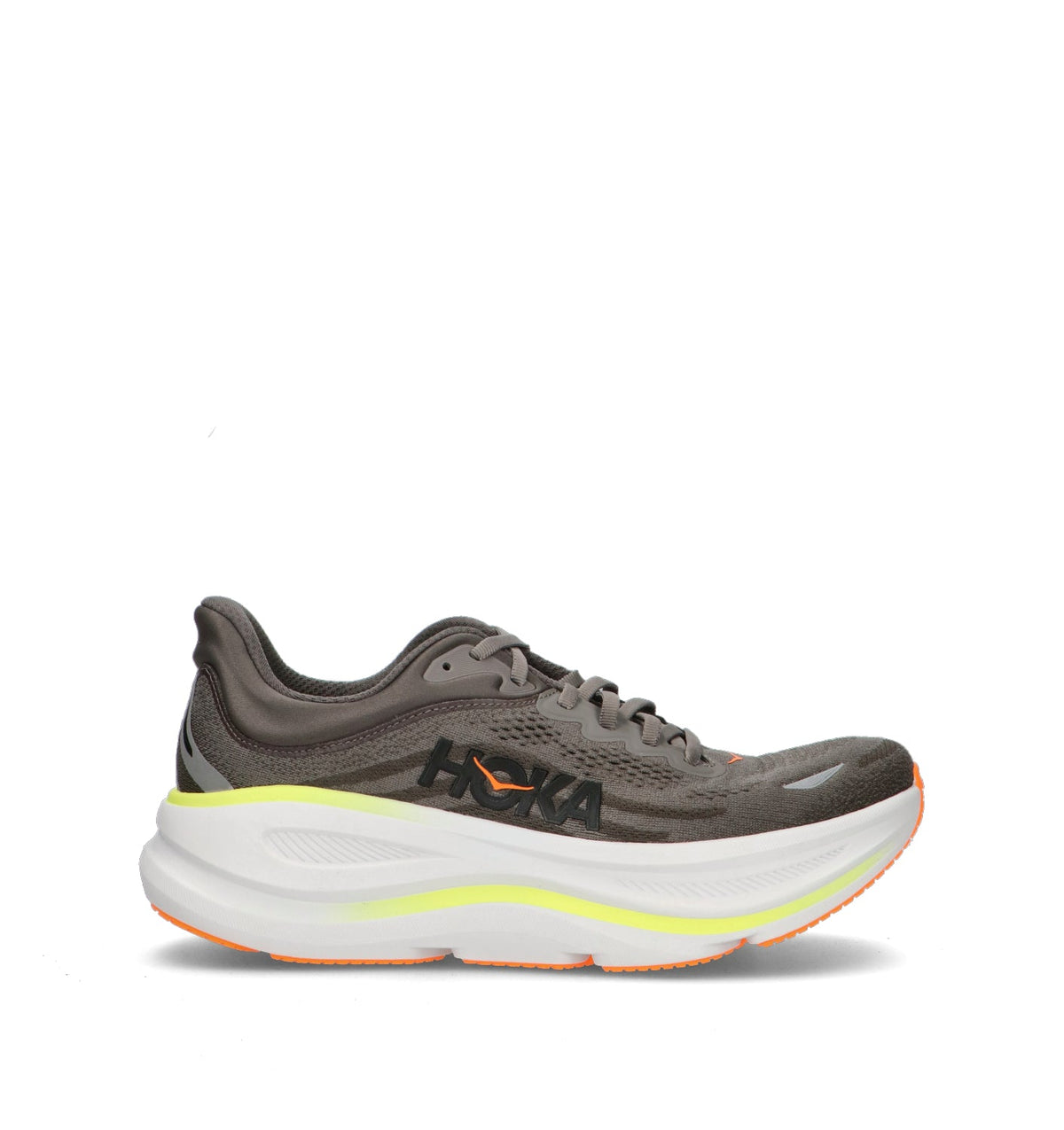 HOKA Bondi 9 Asphalt Grey Gravel Homme Chaussures Running Amorti Maximal