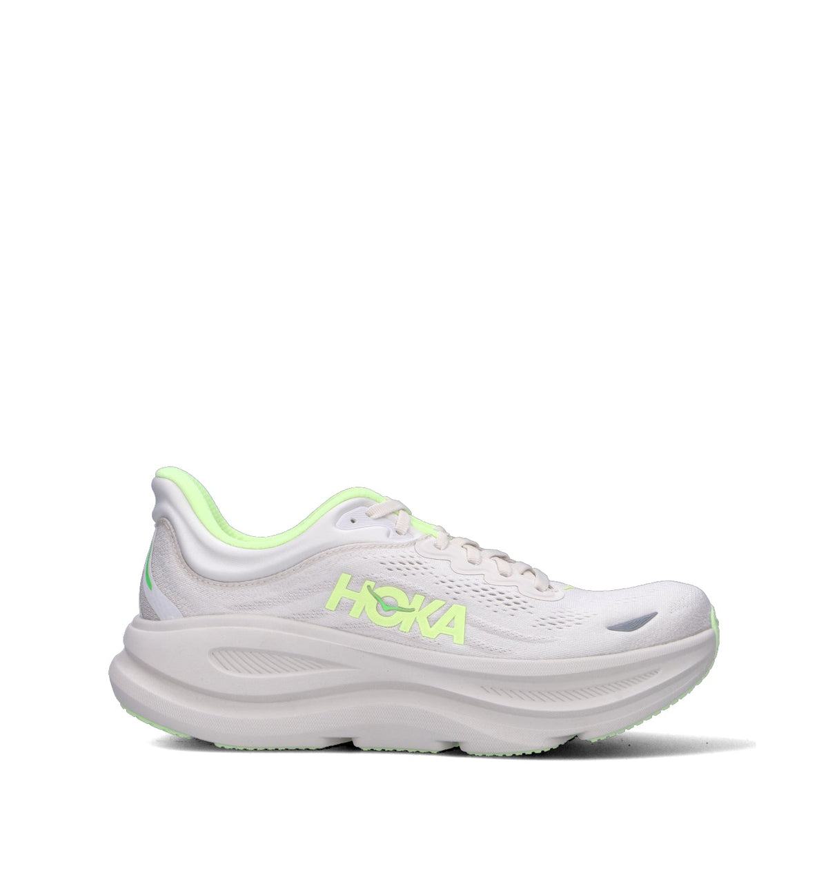 HOKA Bondi 9 Grout Neon Yuzu Homme Chaussures Running Amorti Maximal