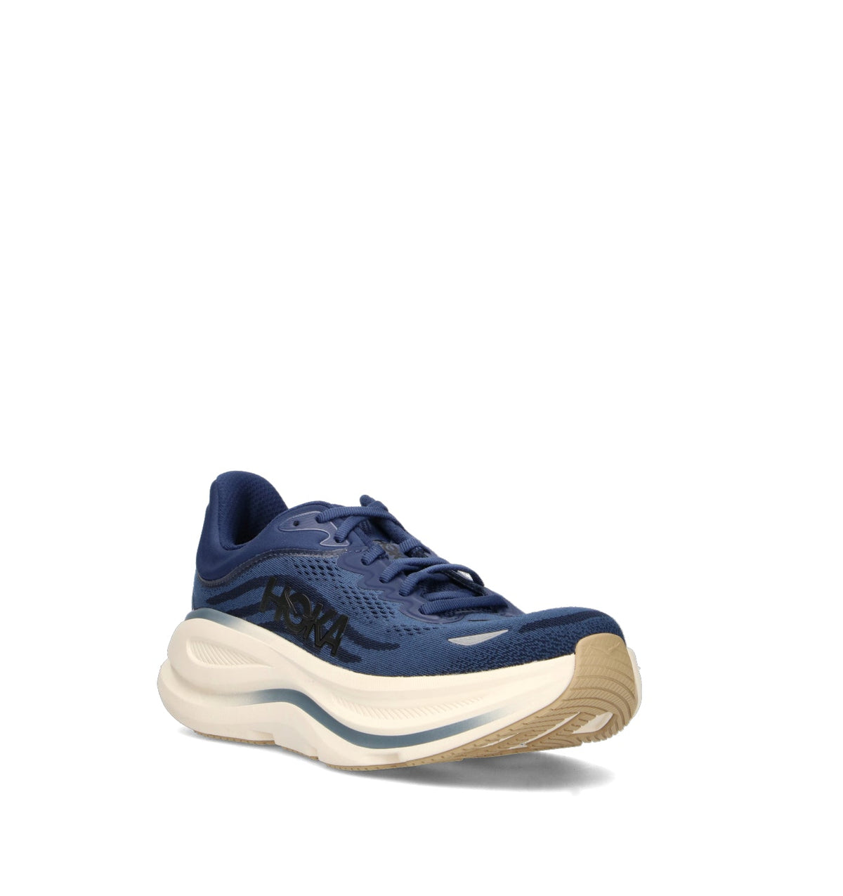 HOKA Bondi 9 Midnight Blue Varsity Navy Homme Chaussures Running Amorti Maximal