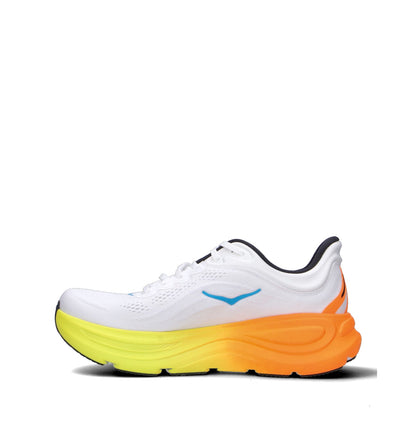 Hoka Bondi 9 Chaussures Running Blanc Orange Homme - 4