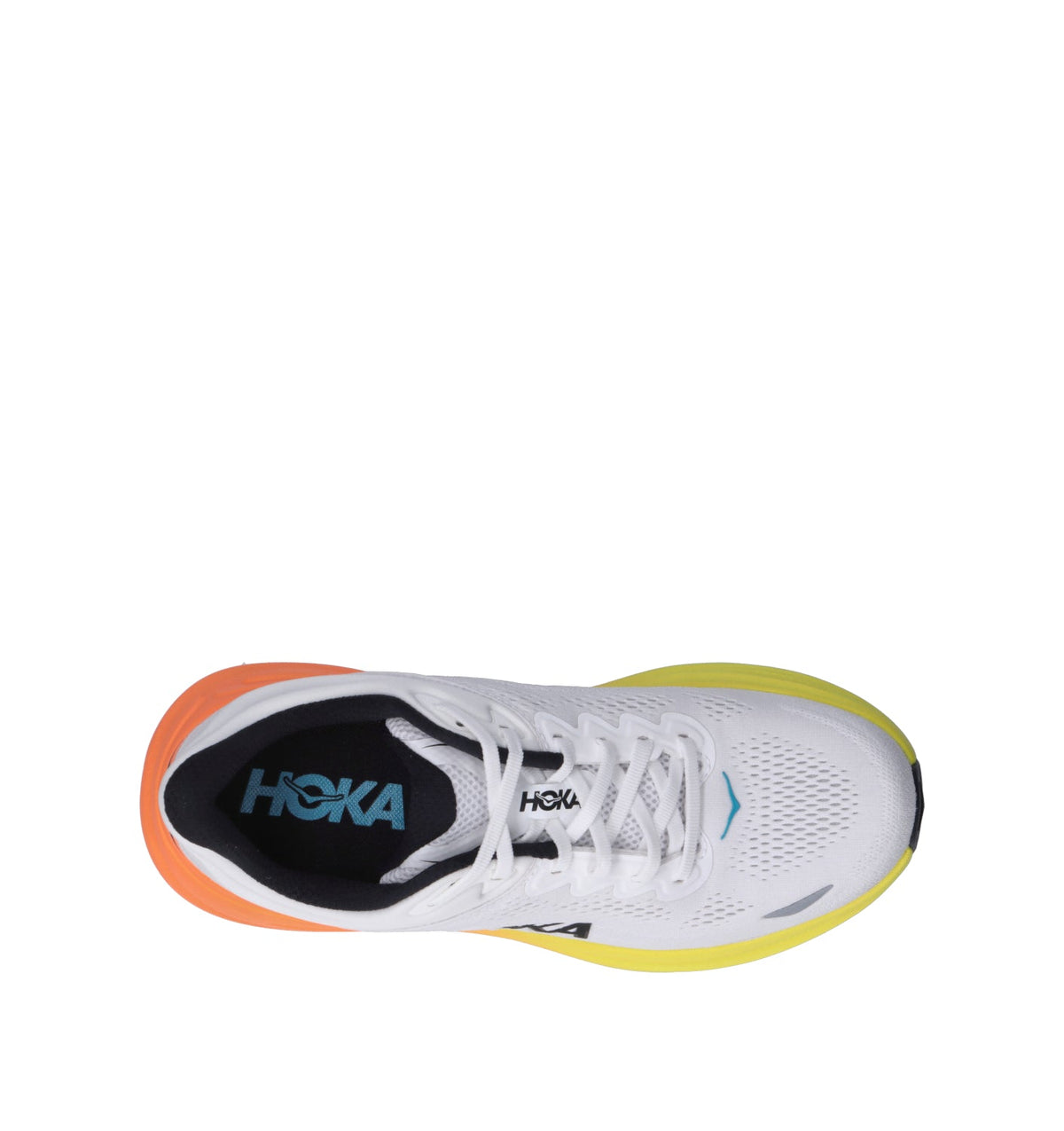 Hoka Bondi 9 Chaussures Running Blanc Orange Homme - 5