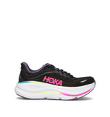 HOKA Bondi 9 Black Neon Dragonfruit Femme Chaussures Running Amorti Maximal