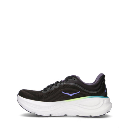 HOKA Bondi 9 Black Neon Dragonfruit Femme Chaussures Running Amorti Maximal