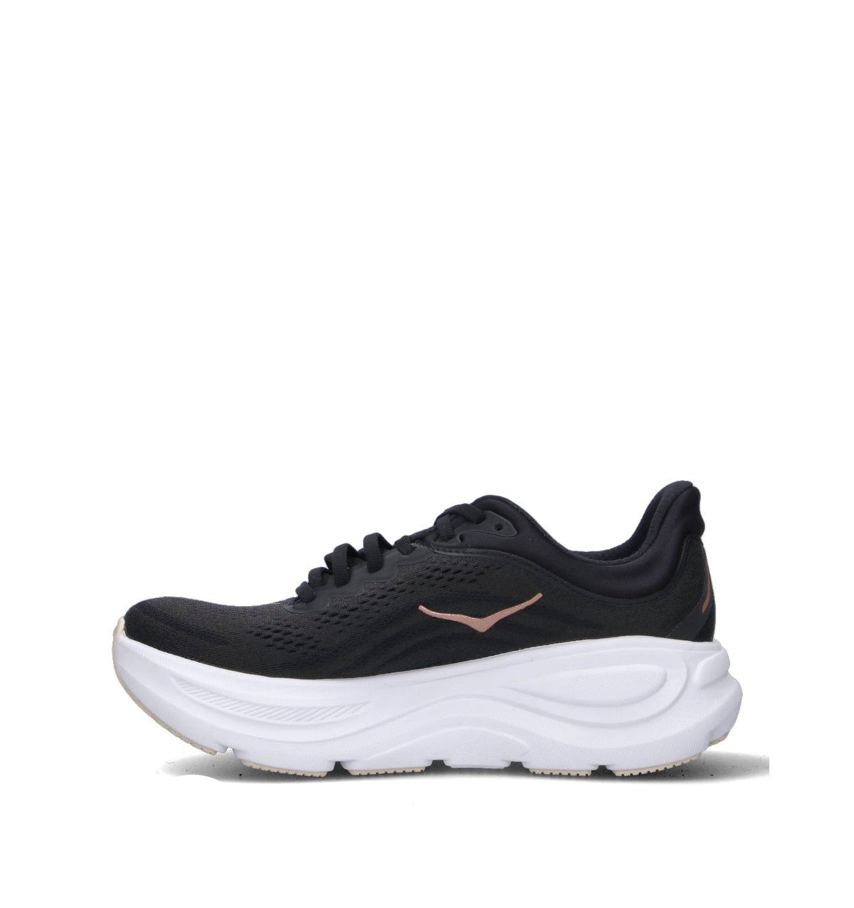 HOKA Bondi 9 Black Rose Gold Femme Chaussures Running Amorti Maximal