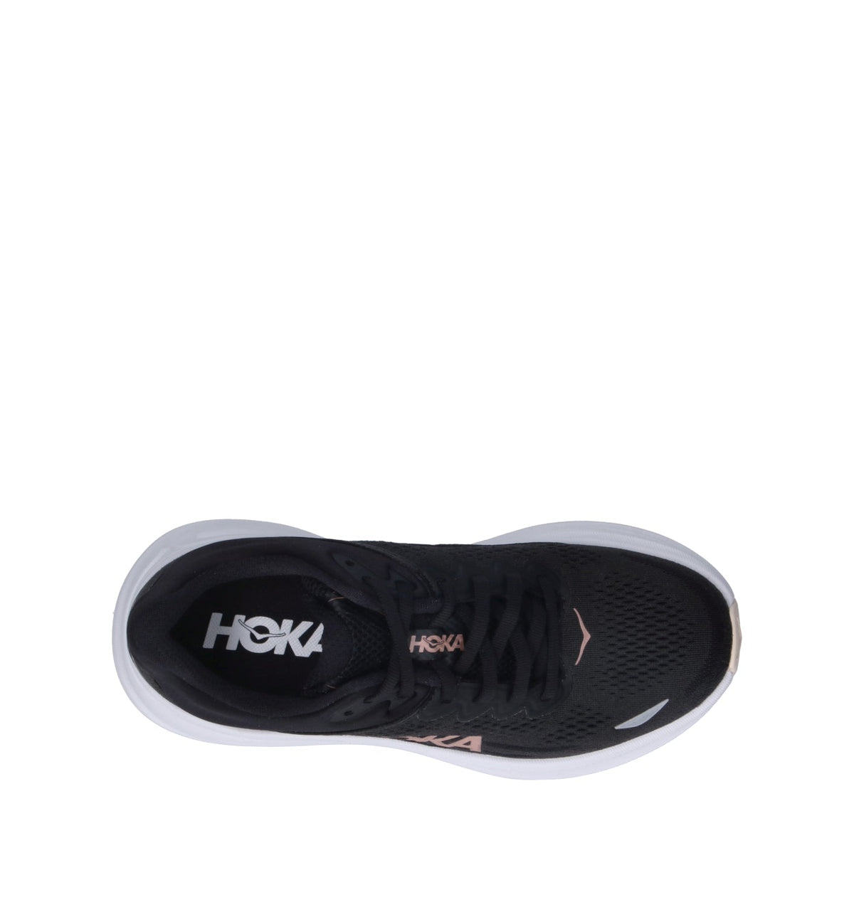 HOKA Bondi 9 Black Rose Gold Femme Chaussures Running Amorti Maximal