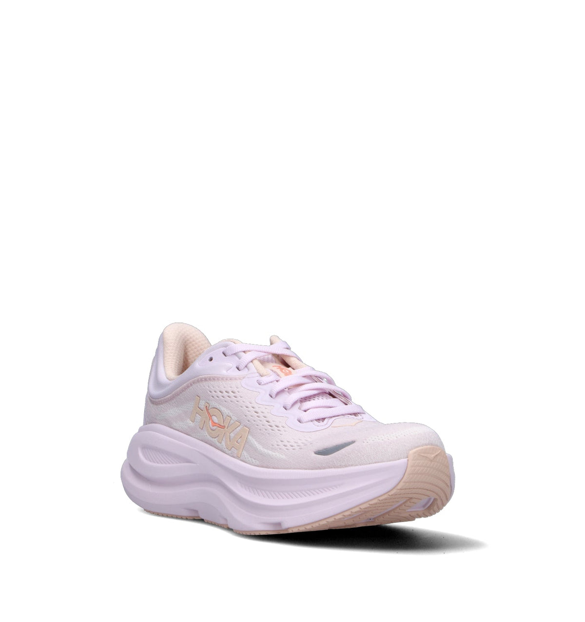 HOKA Bondi 9 Lilac Cream Tangerine Glow Femme Chaussures Running Amorti Maximal
