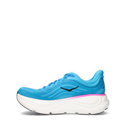 HOKA Bondi 9 Skyward Blue Neon Fuchsia Femme Chaussures Running Amorti Maximal