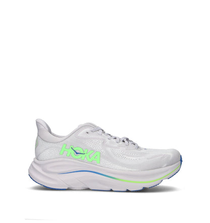 HOKA Clifton 10 Ash Grey Neon Green Homme Chaussures Running Amorti Équilibré