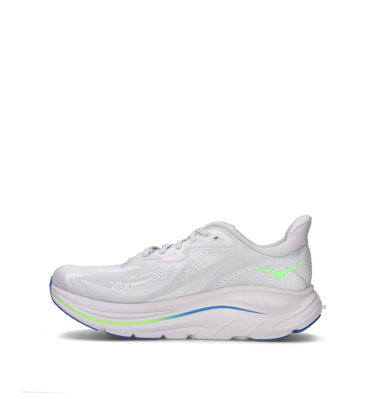 HOKA Clifton 10 Ash Grey Neon Green Homme Chaussures Running Amorti Équilibré