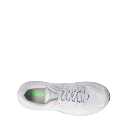 HOKA Clifton 10 Ash Grey Neon Green Homme Chaussures Running Amorti Équilibré