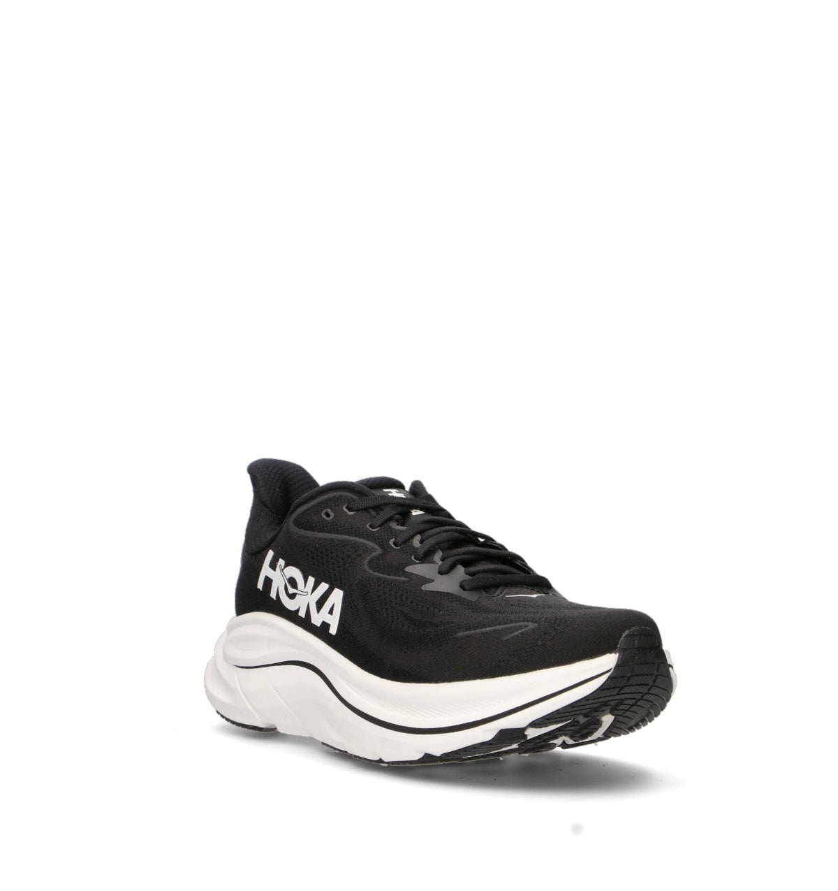 HOKA Clifton 10 Black White Homme Chaussures Running Amorti Équilibré