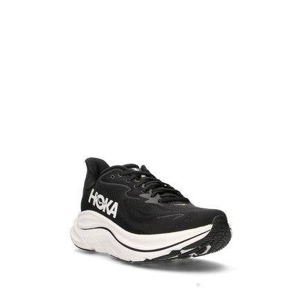 HOKA Clifton 10 Black White Homme Chaussures Running Amorti Équilibré