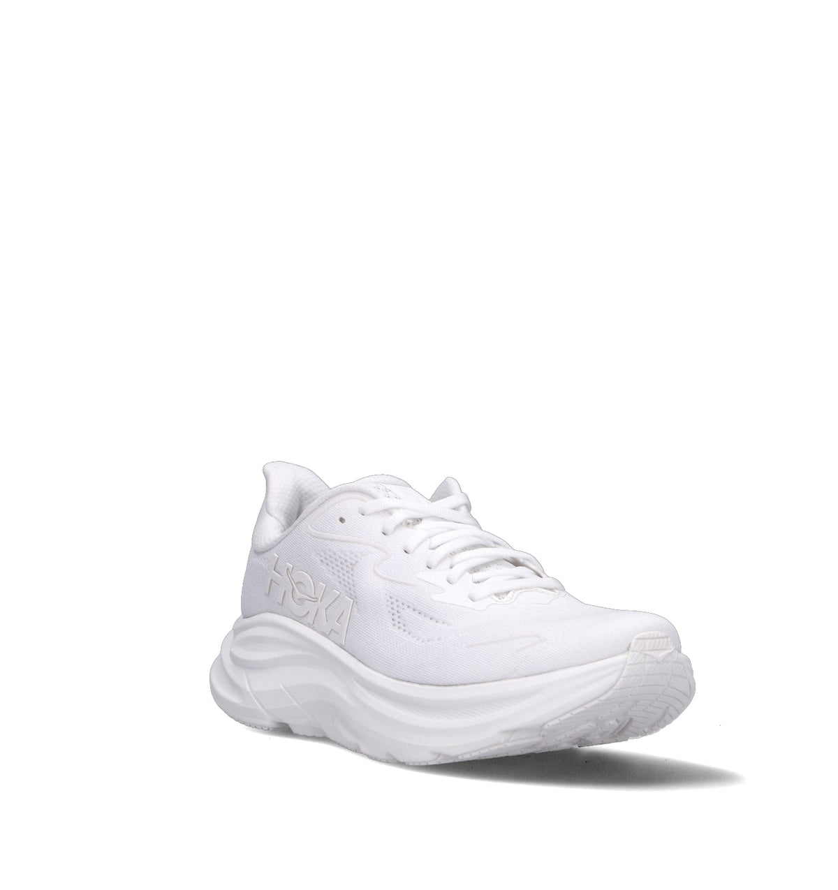 HOKA Clifton 10 White White Homme Chaussures Running Amorti Équilibré