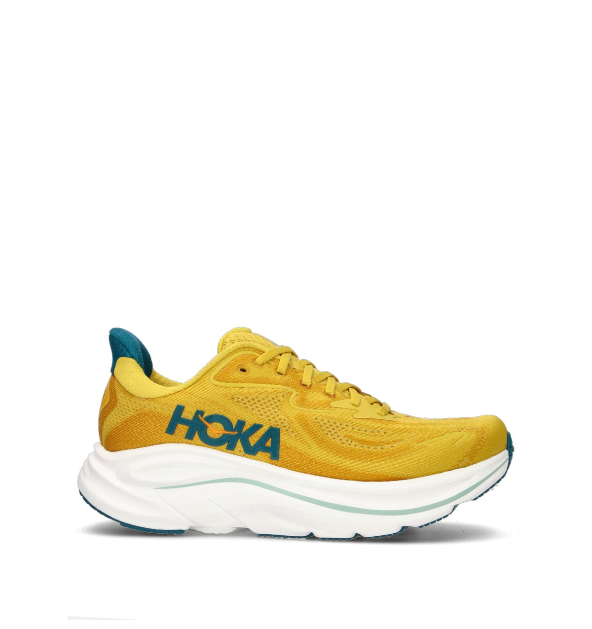 HOKA Clifton 10 Yellow Gold Tidal Wave Homme Chaussures Running Amorti Équilibré