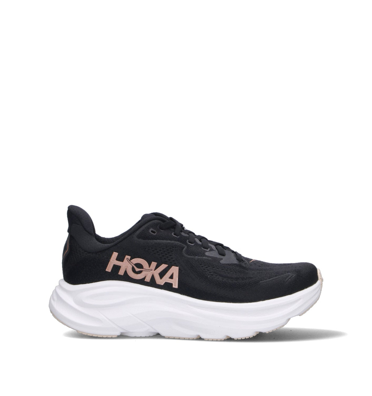 HOKA Clifton 10 Black Rose Gold Femme Chaussures Running Amorti Équilibré