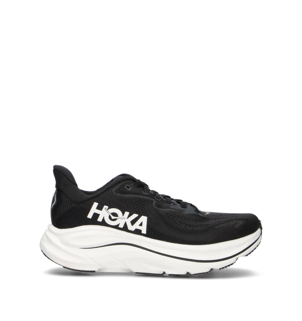 HOKA Clifton 10 Black White Femme Chaussures Running Amorti Équilibré