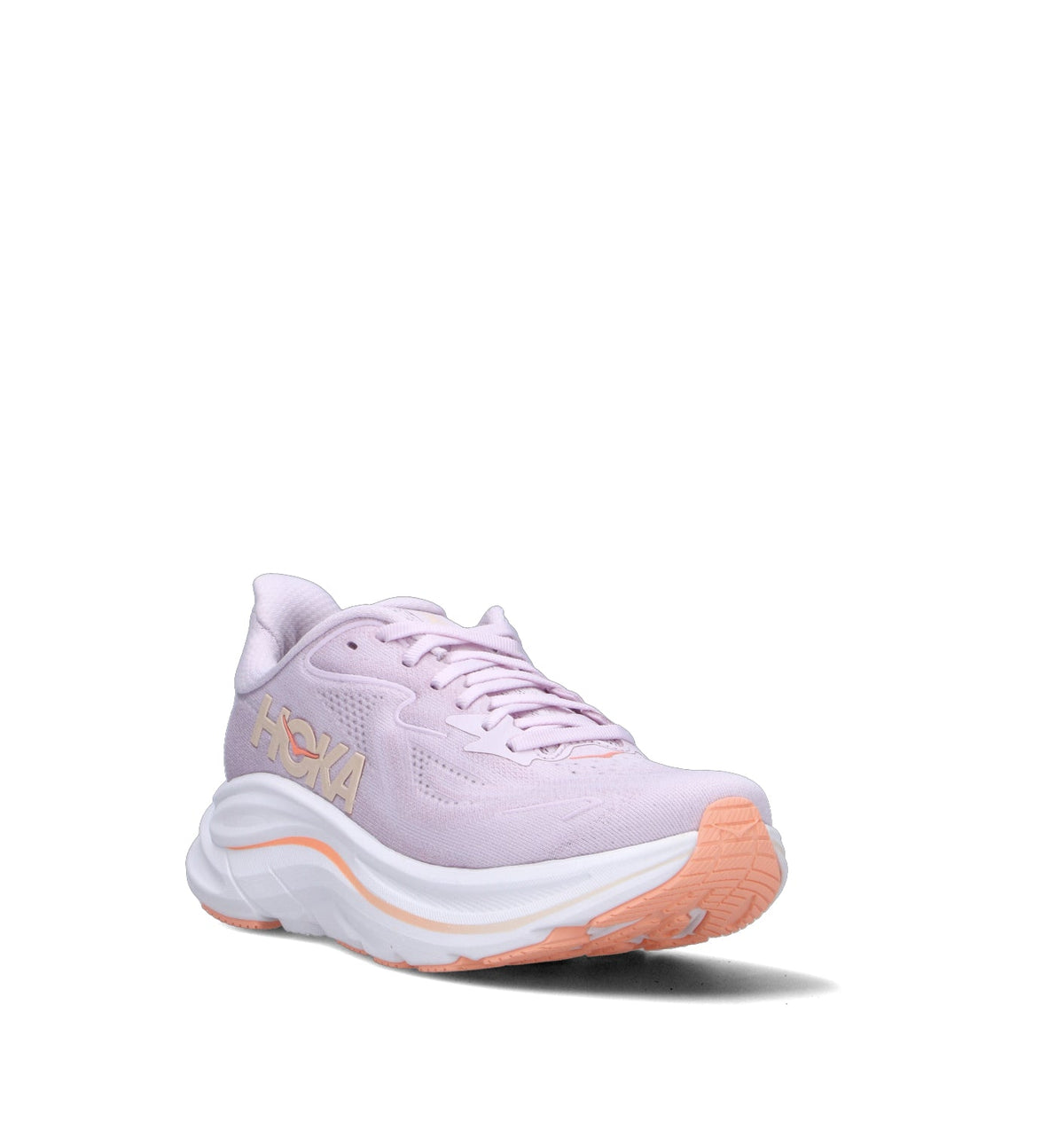 HOKA Clifton 10 Lilac Cream Tangerine Glow Femme Chaussures Running Amorti Équilibré
