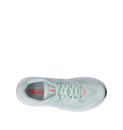HOKA Clifton 10 Sea Glass Neon Flame Femme Chaussures Running Amorti Équilibré