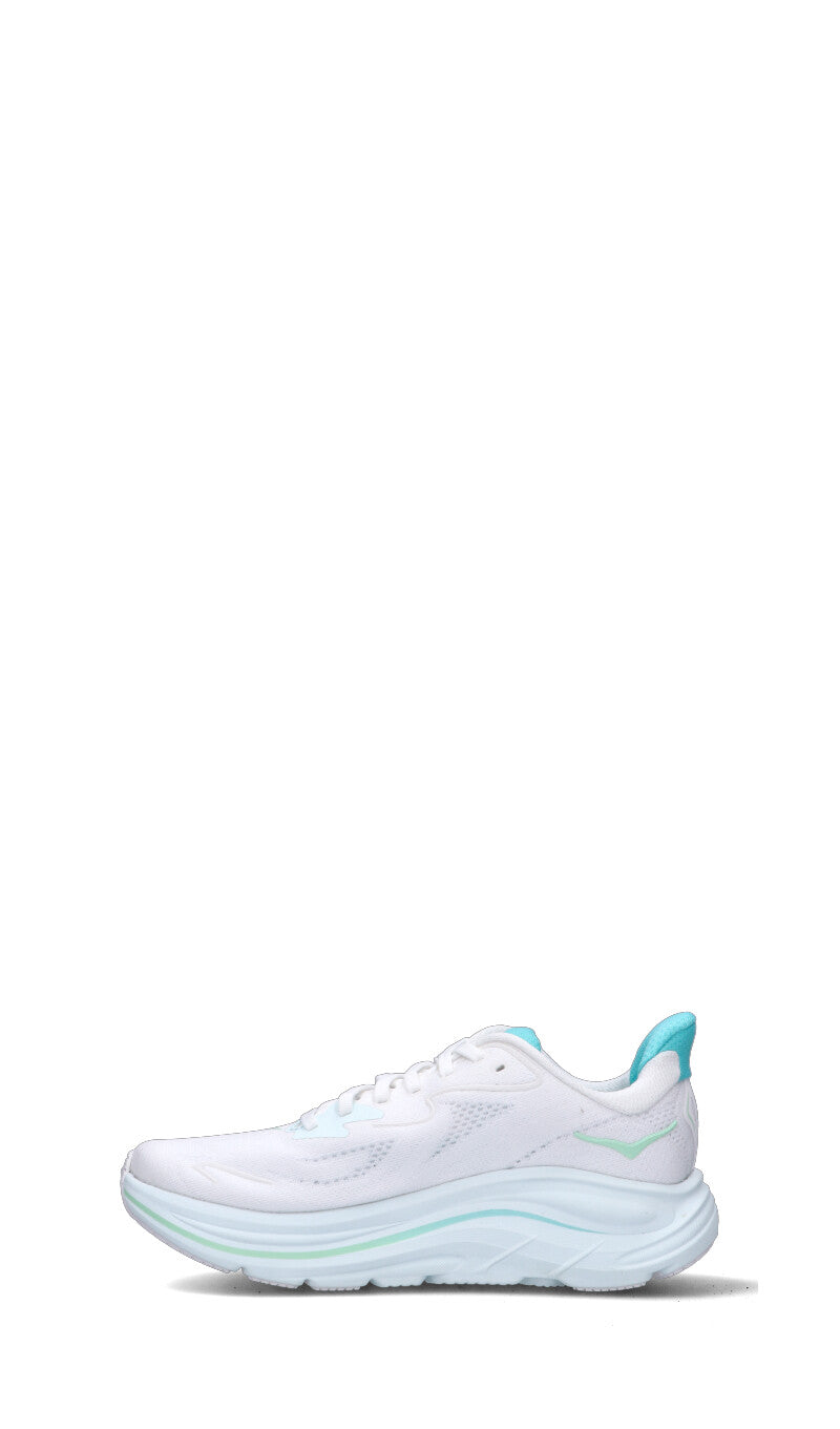 HOKA Clifton 10 White Cielo Blue Femme Chaussures Running Amorti Équilibré