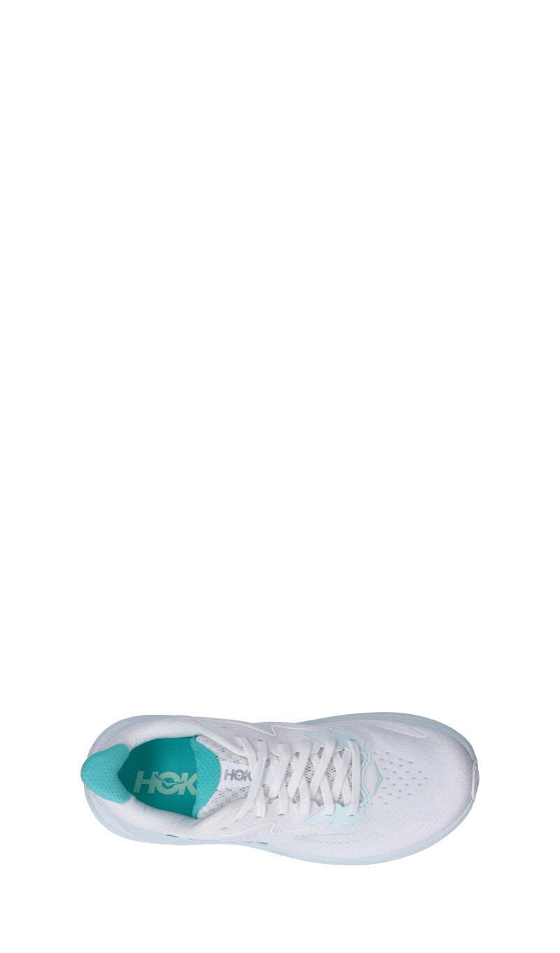 HOKA Clifton 10 White Cielo Blue Femme Chaussures Running Amorti Équilibré
