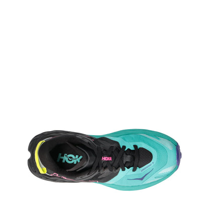 HOKA Speedgoat 7 Black Electric Aqua Femme Chaussures Trail Running Vibram Megagrip