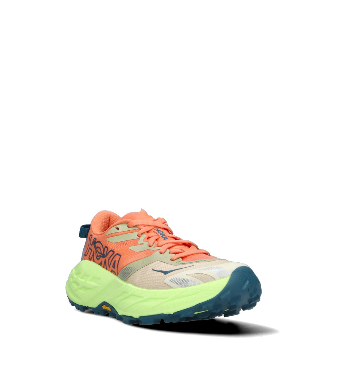 HOKA Speedgoat 7 Persimmon Neon Yuzu Femme Chaussures Trail Running Vibram Megagrip