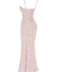 Robe longue à fines bretelles femme – coupe ajustée ourlet évasé