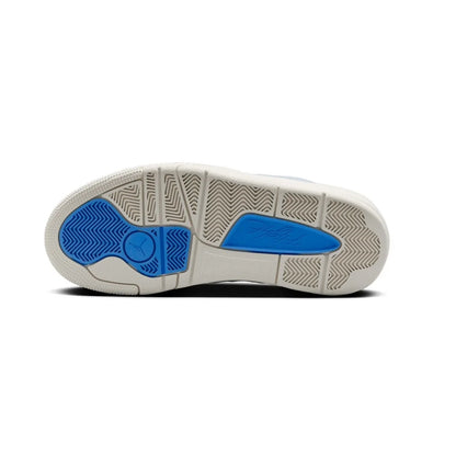 Air Jordan Flight Court Hydrogen Blue baskets basses homme et femme en daim bleu, vue arrière