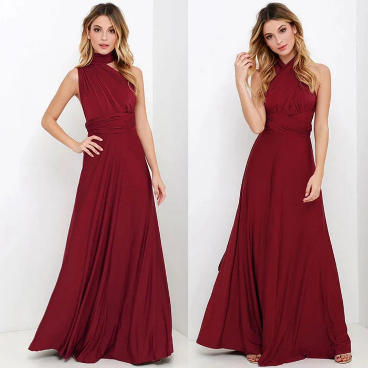 Robe Maxi Convertible Infinity Femme – Coupe Fluide Multi-Positions