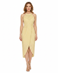 Robe Midi en Dentelle pour Femme – Col Halter avec Fente Frontale
