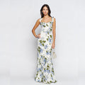 Robe Longue Fleurie Femme – Légère Lacets Coupe Ajustée